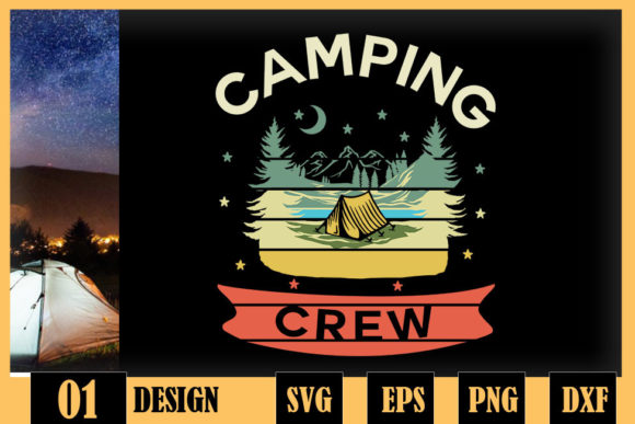Camping Matching Group Camping Crew Graphics for Crafts