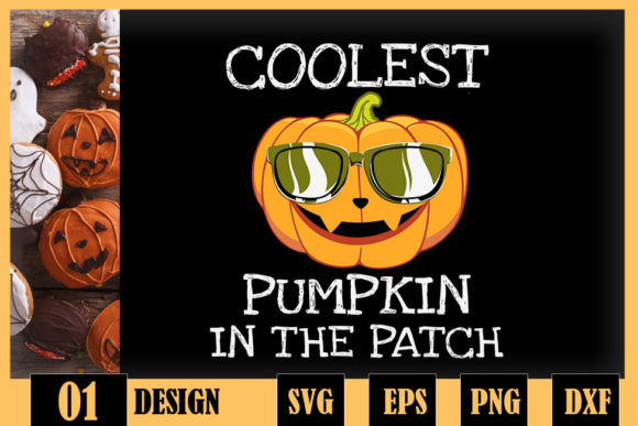 Coolest Pumpkin in the Patch Halloween Graphics for Crafts