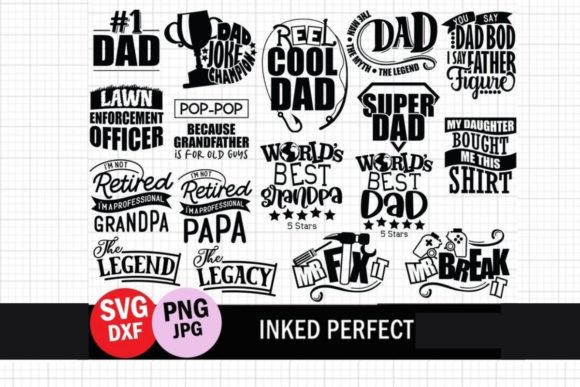 Dad and Grandpa Bundle: Essential Graphics for Crafts