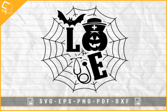 Halloween Love Nurse T-shirt Sublimation for Graphics and Crafts