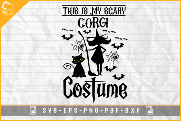 Halloween This is My Scary Corgi Costume Graphics and Crafts