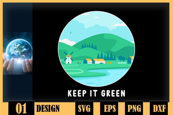 Keep It Green Save the Planet Graphics for Crafts and Publishing